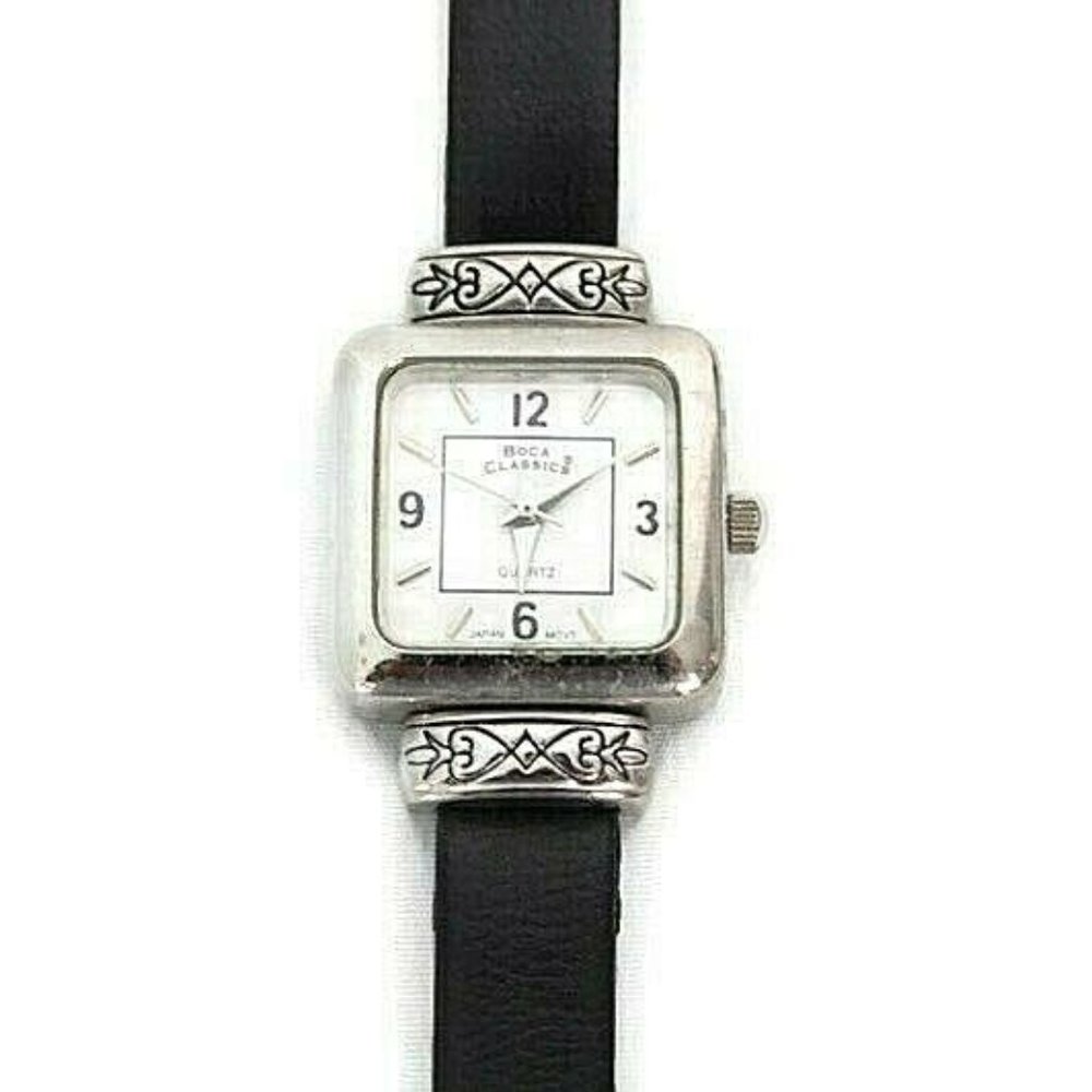 Boca Classic Quartz Black And Silver